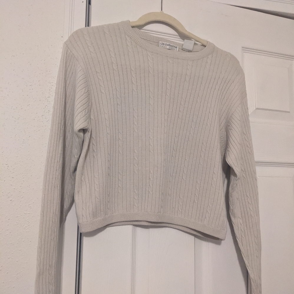 Liz Claiborne cable knit sweater